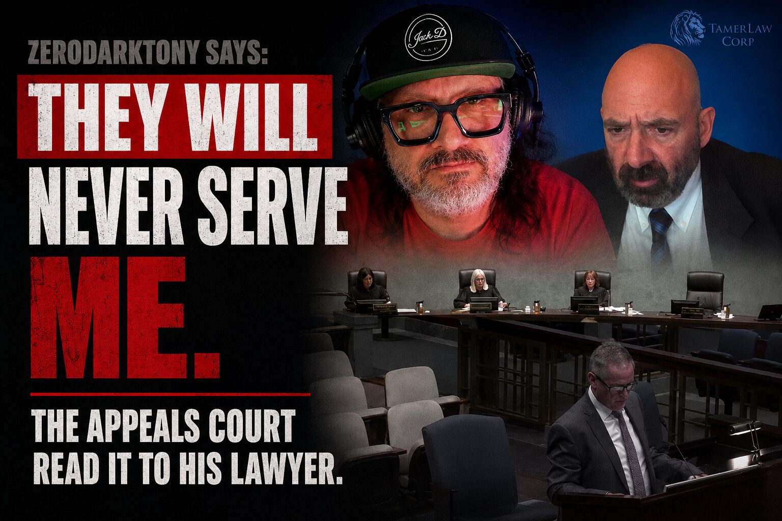 He Livestreamed His Own Evasion. Now ZeroDarkTony Tells an Appeals Court He Was Never Served.